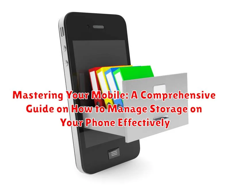 Mastering Your Mobile: A Comprehensive Guide on How to Manage Storage on Your Phone Effectively