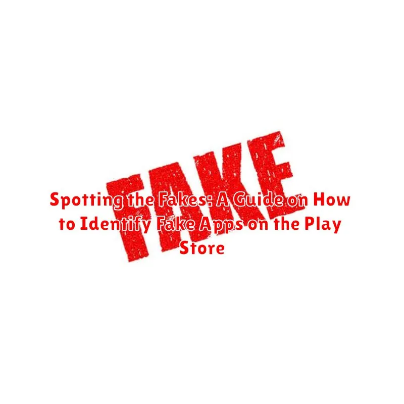 Spotting the Fakes: A Guide on How to Identify Fake Apps on the Play Store Spotting the Fakes: A Guide on How to Identify Fake Apps on the Play Store